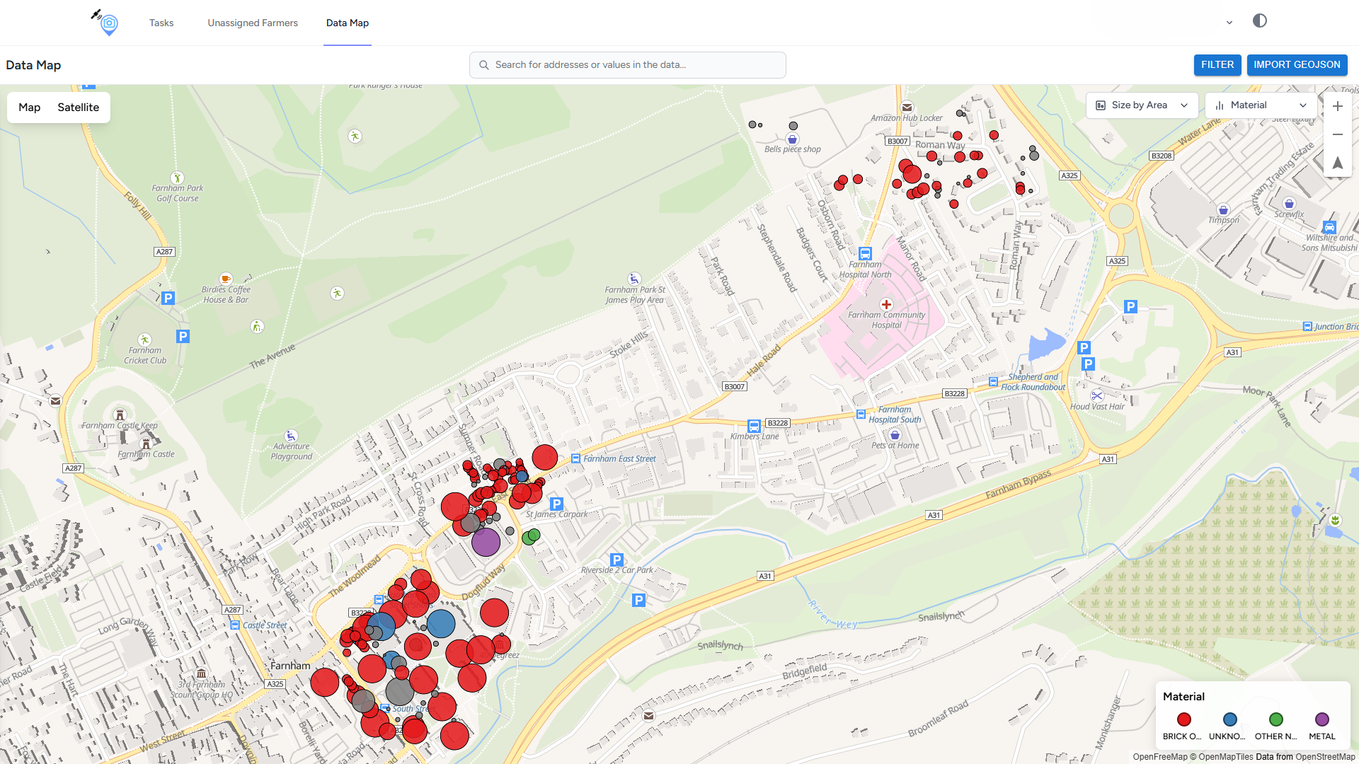 Data map: Building overlay